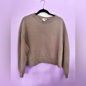H&M Taupe Crewneck Sweatshirt